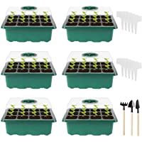 Ulikey Bandejas Semilleros de Germinacion- Invernadero Semillero Germinador Kit con Etiquetas Herramienta de Plantación…